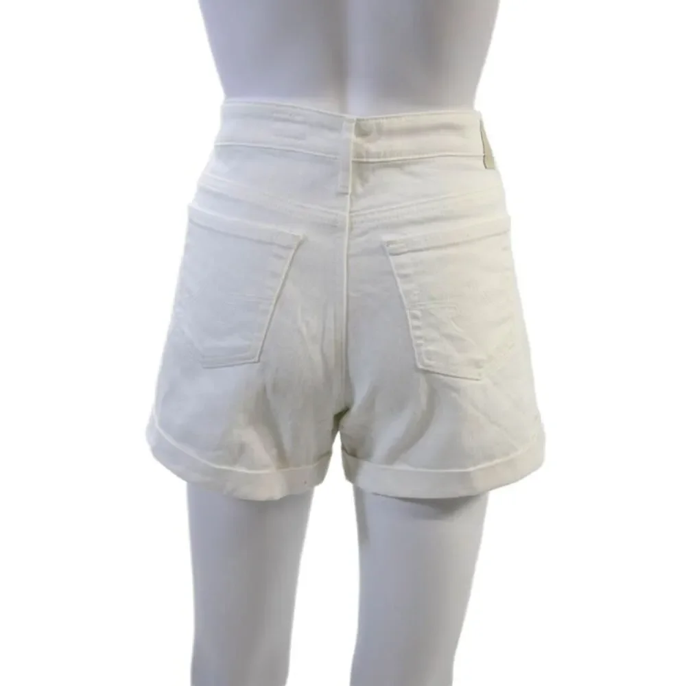 Adriano Goldschmied Womens Cotton Zip Button Lined Shorts White Size EUR 29 - Picture 3 of 7
